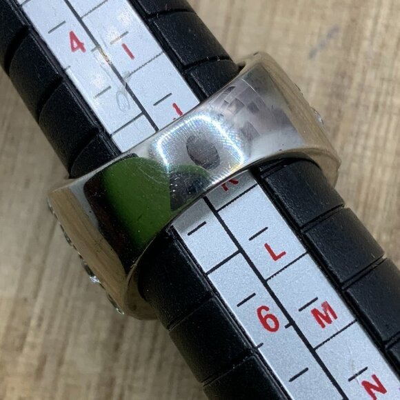 Real Collectibles by Adrienne 925 Faux Blue Topaz Crystals Ring Size 5.25 - Picture 6 of 7